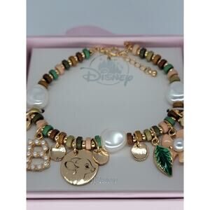 Disney Parks BAMBI Letter "B" Charm Bracelet Kingdoms & Castles Collection